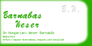 barnabas weser business card